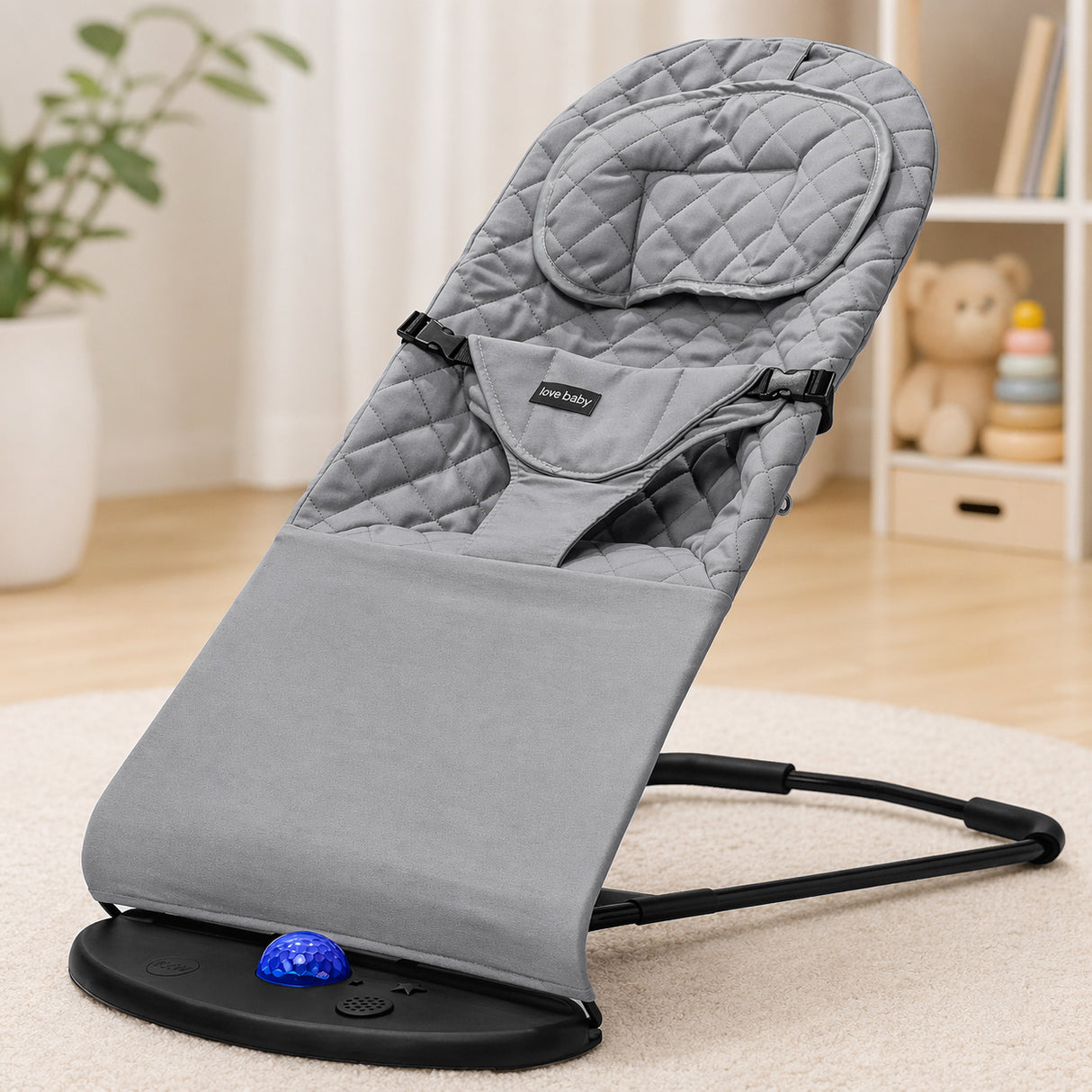Newborn Baby Bouncer Chair Foldable Infant Rocking Seat UK | FK Sports