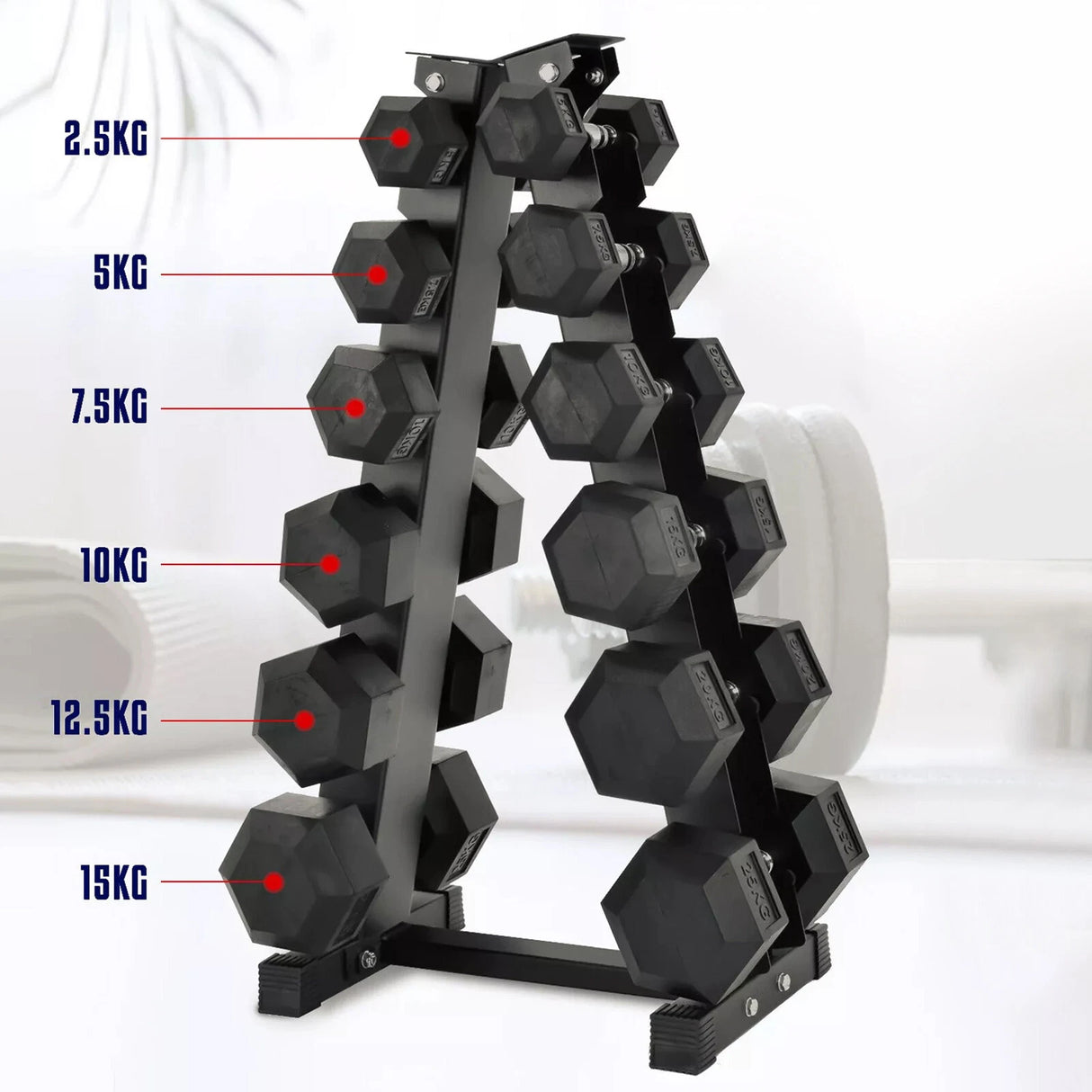 6 Tier Hex Dumbbell Tree Rack