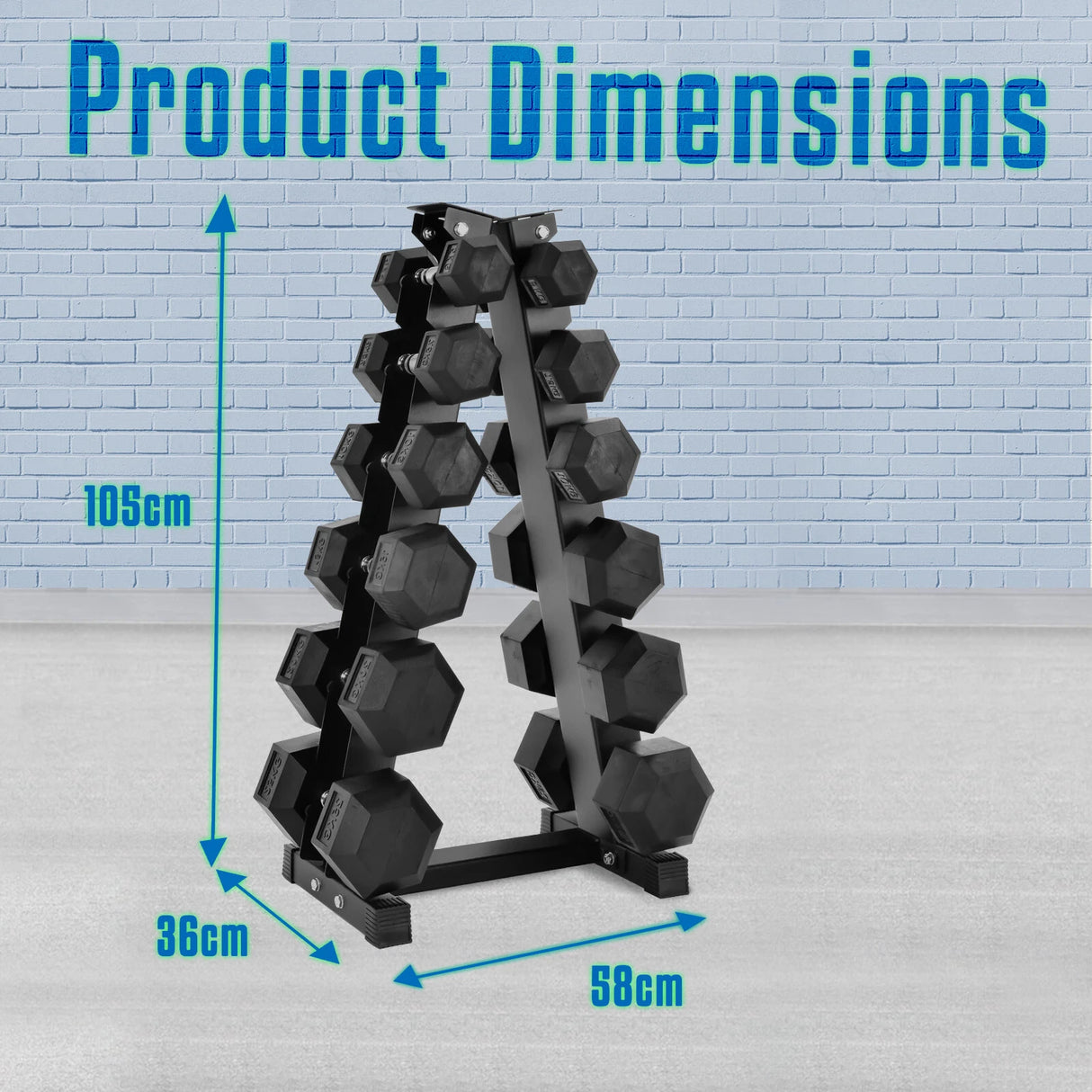 6 Tier Hex Dumbbell Tree Rack