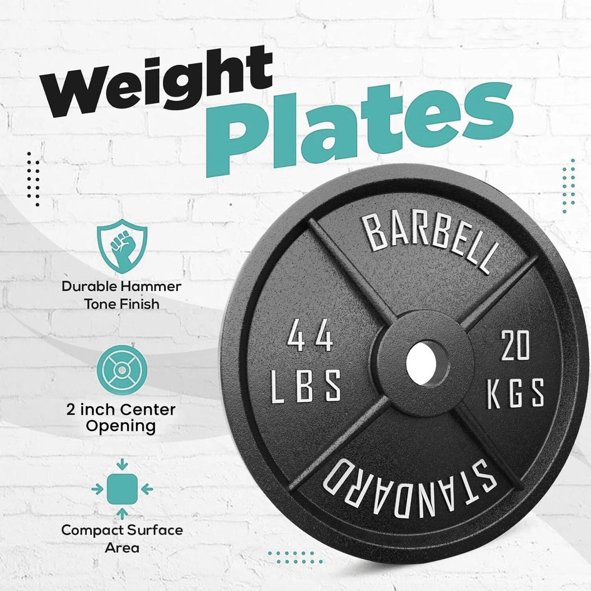 Weight Plates 2" Hole Olympic Barbell Cast Iron Weights Set Disc Dumbbell 170 KG