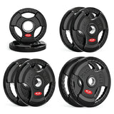 Tri-Grip Olympic Weight Plates 2.5kg–25kg – Rubber Coated Cast Iron | FK Sports