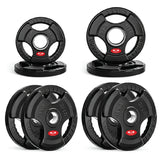Tri-Grip Olympic Weight Plates 2.5kg–25kg – Rubber Coated Cast Iron | FK Sports