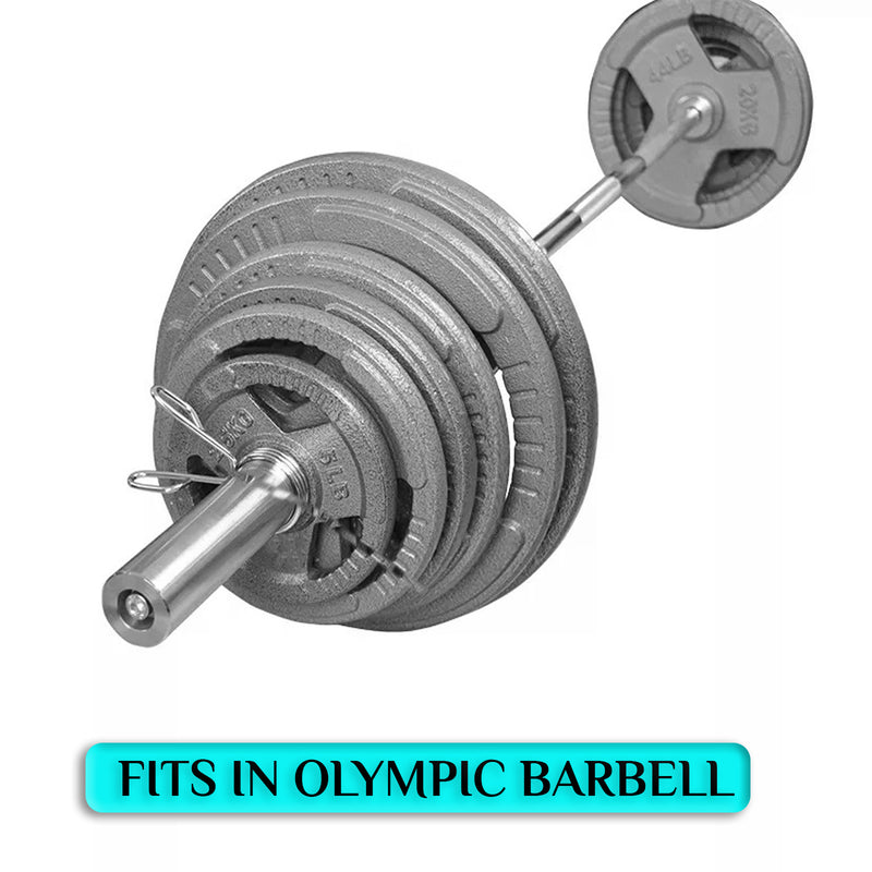 Olympic 2" Cast Iron Weight Plate Barbell - FK Sports
