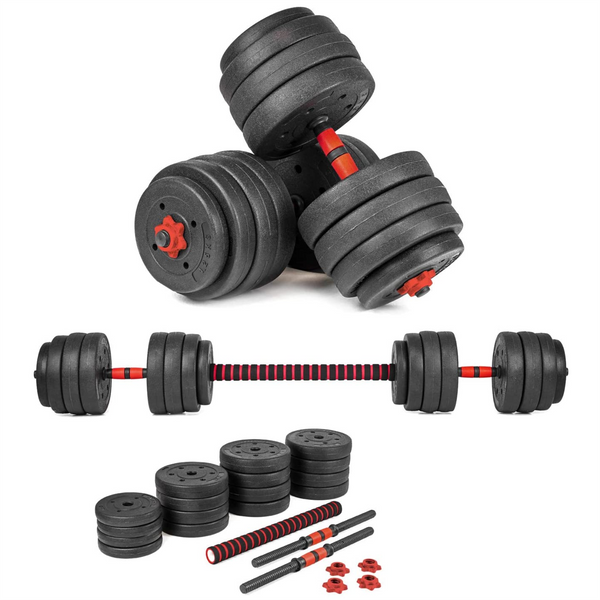 40Kg Adjustable Dumbbells With Barbell Set