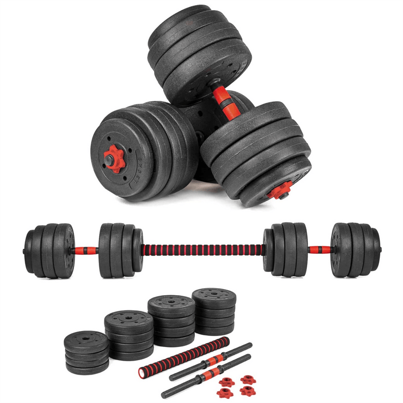 Dumbbell barbell hot sale set