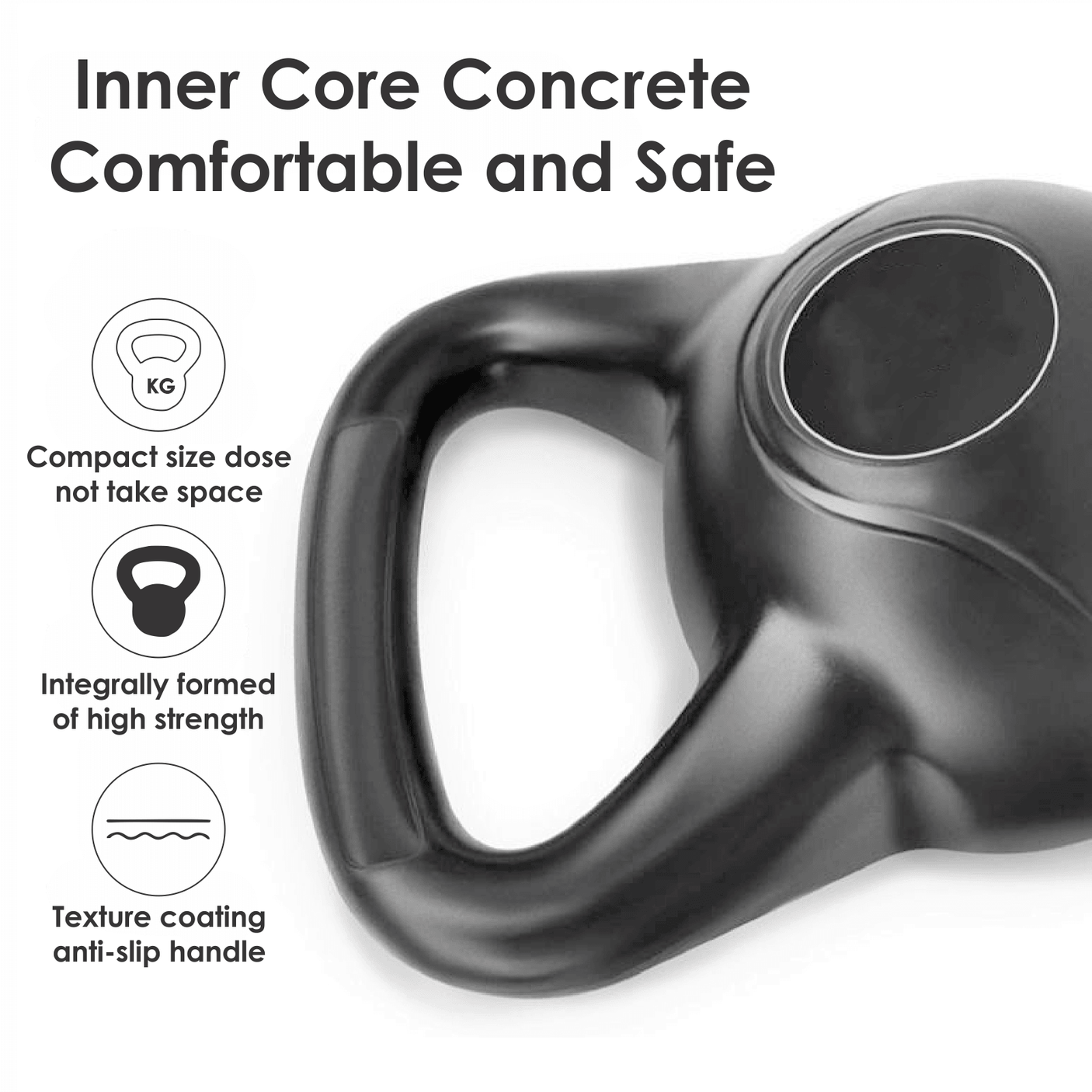 Buy 6KG Vinyl Kettlebell – Cast Core Non-Slip Strength Weight | FK Sports