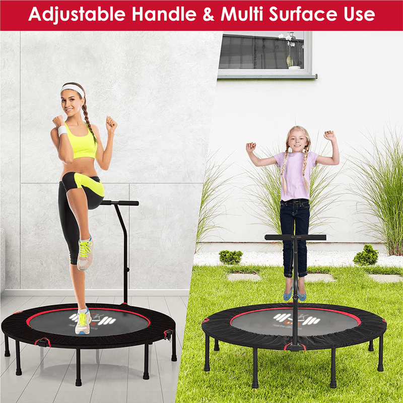 Fitness Mini Trampoline 40 48 inch with T bar Handle FK Sports