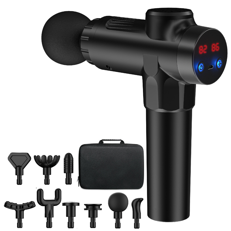 Massage Gun 99 Speeds with LCD, 9 Heads and Carry Case
