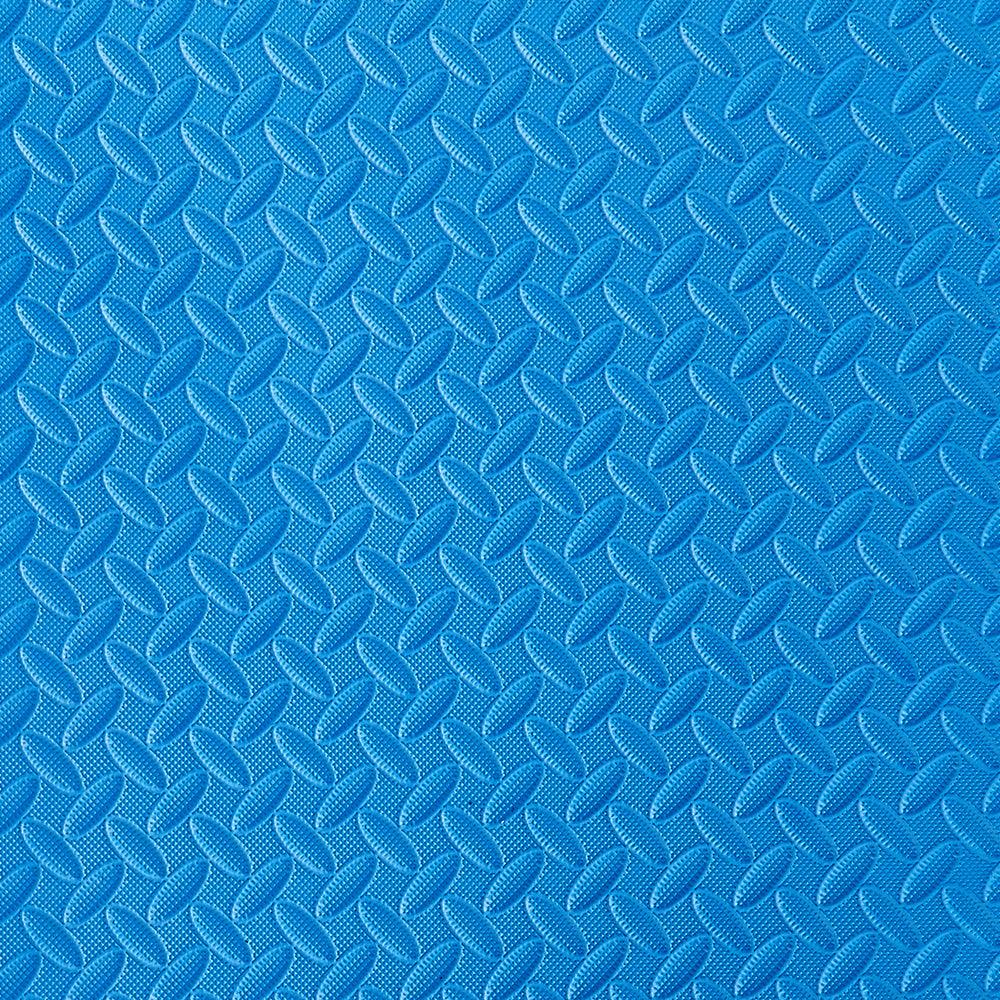 Eva Interlocking blue Mats Leaf Pattern - FK Sports