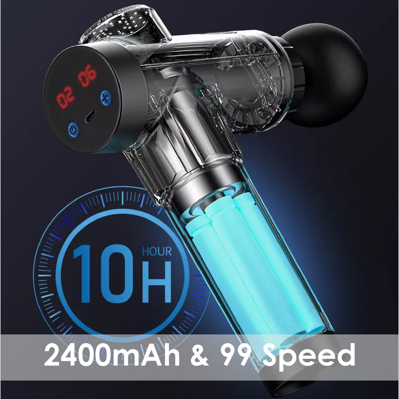 Massage Gun 99 Speeds with LCD, 9 Heads and Carry Case