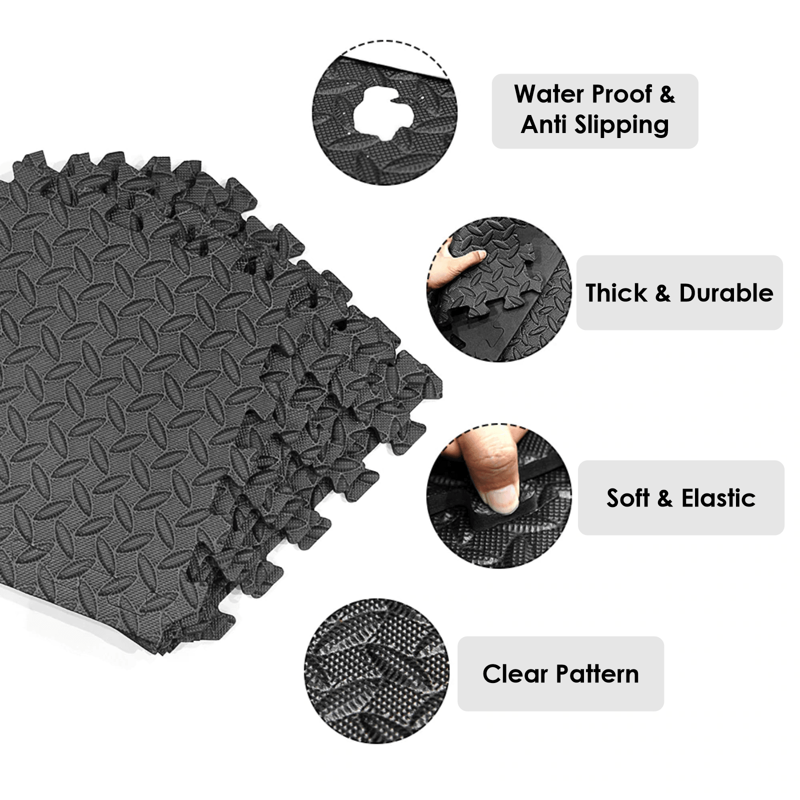 Eva Interlocking Mats Leaf Pattern specification