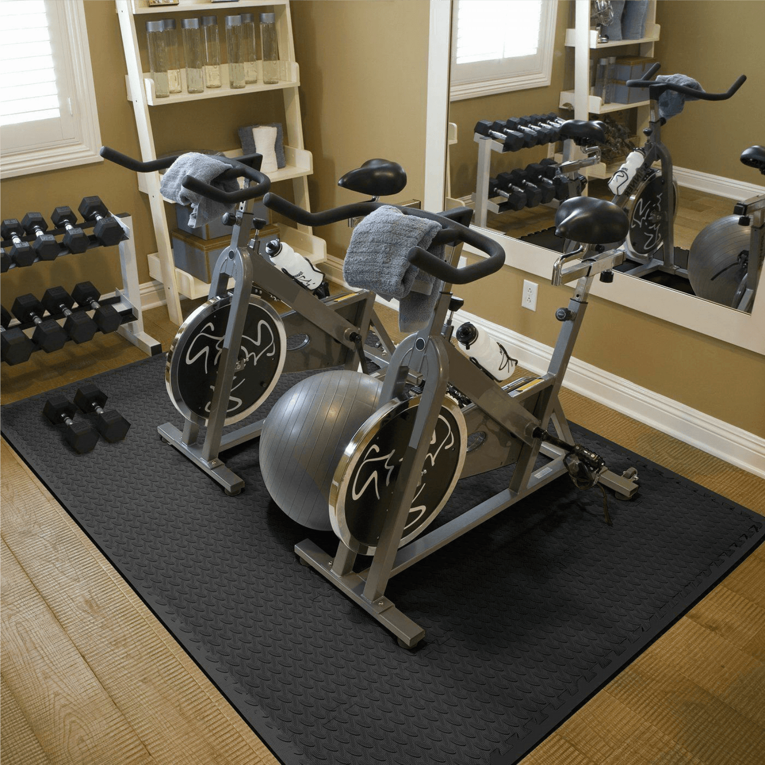 Exercise Equipment Stationary Bike Floor Mat Exercise Equipment