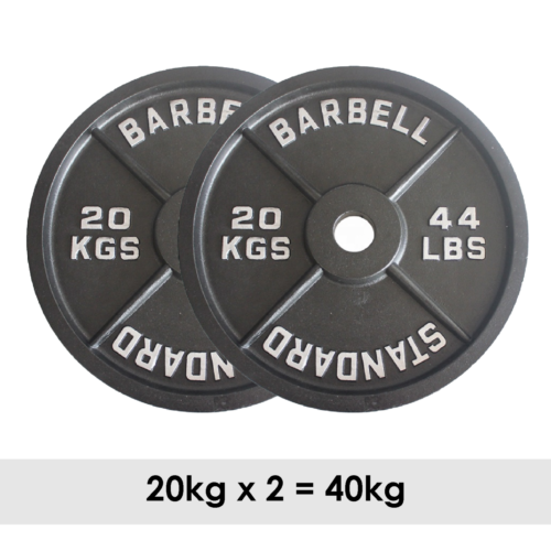 20kg cast iron weight plates set